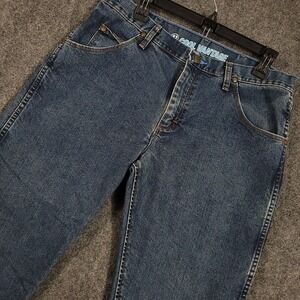 Wrangler Jeans Mens 34x30 47MCVLS Regular Fit Cool‎ Vantage Western Denim Blue